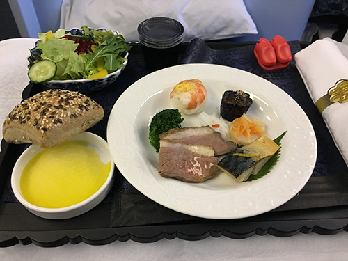 KLMオランダ航空ビジネスクラス機内食