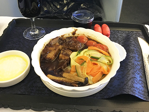 KLMオランダ航空ビジネスクラス機内食