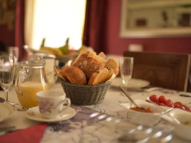 Chateau de Savennesの朝食