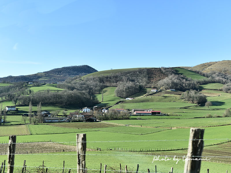 バスク地方サン＝ジャン＝ピエ＝ド＝ポーまでの風景